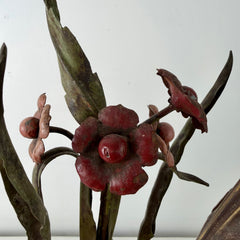 Vintage Table Lamp, Two Arm, Floral Accents, Sku: 033207