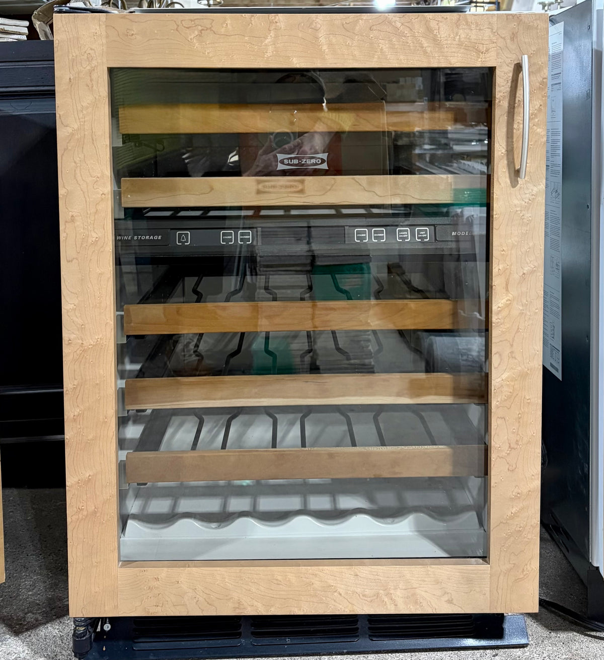 Sub Zero Wine Fridge, Blond Wood Face, Sku: 033186