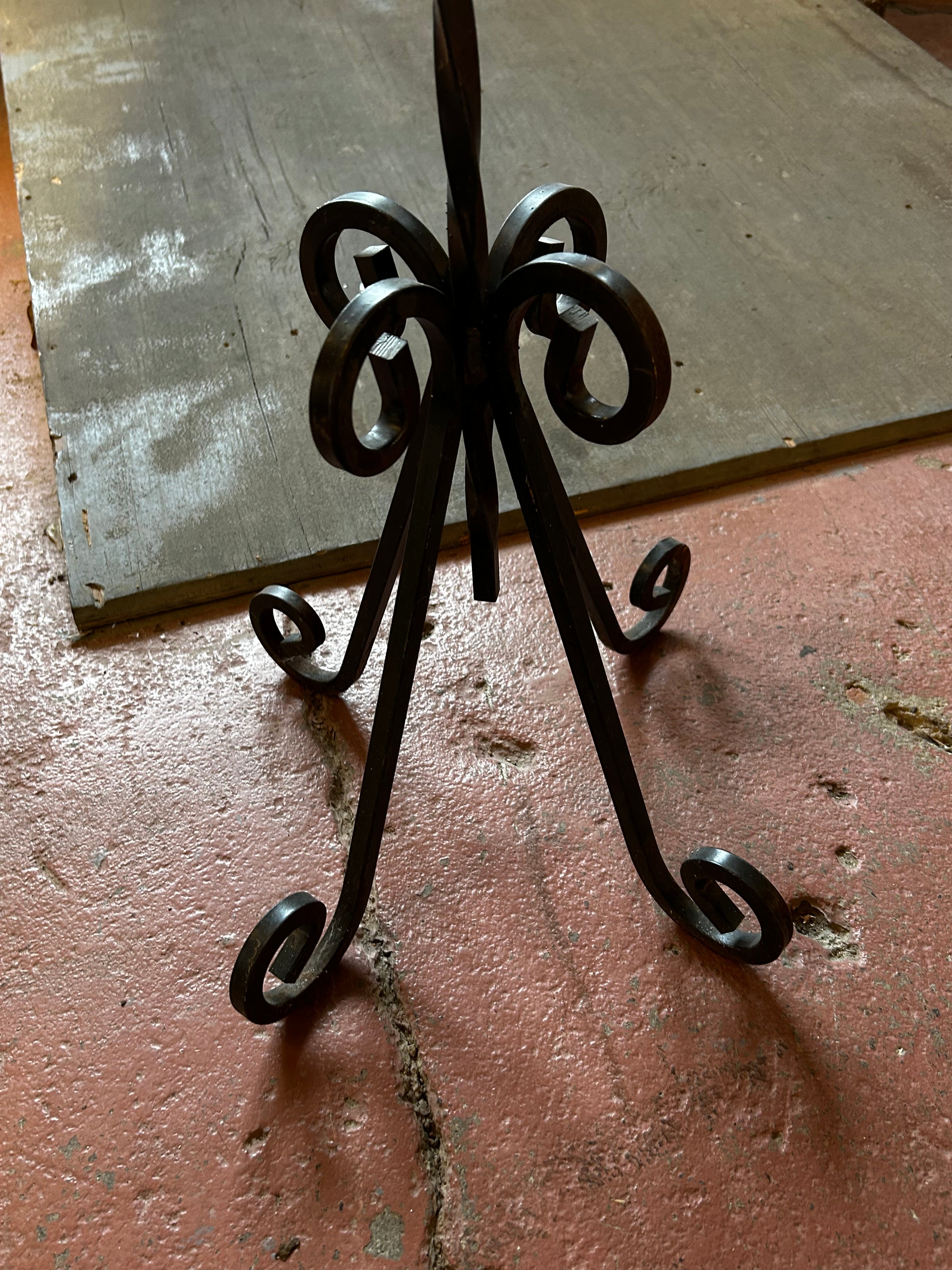 Floor Standing Iron Candle Holder, Black