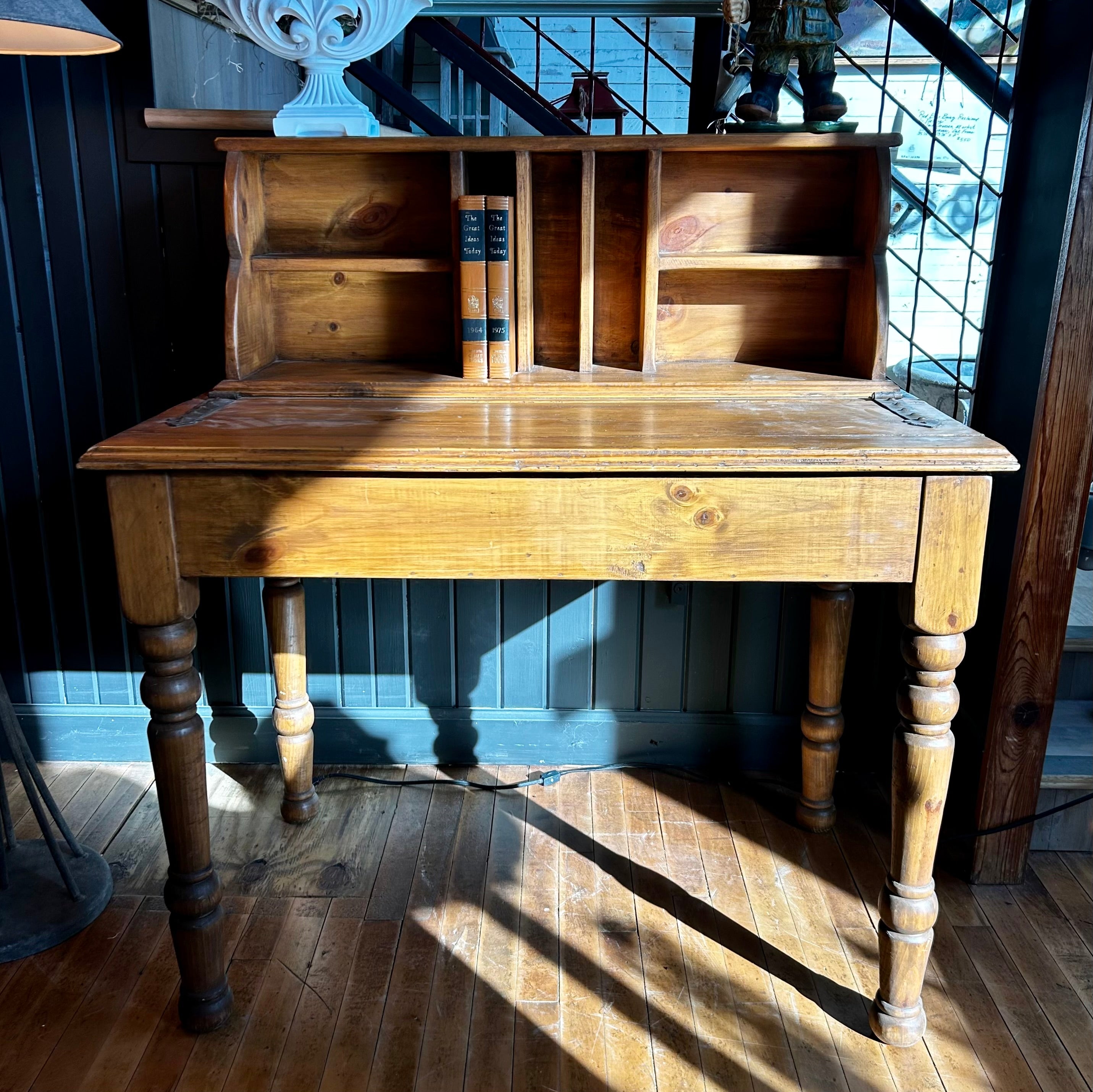 Secretary Desk, Rustic, Solid Wood