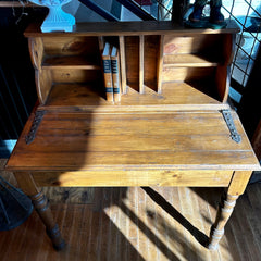 Secretary Desk, Rustic, Solid Wood