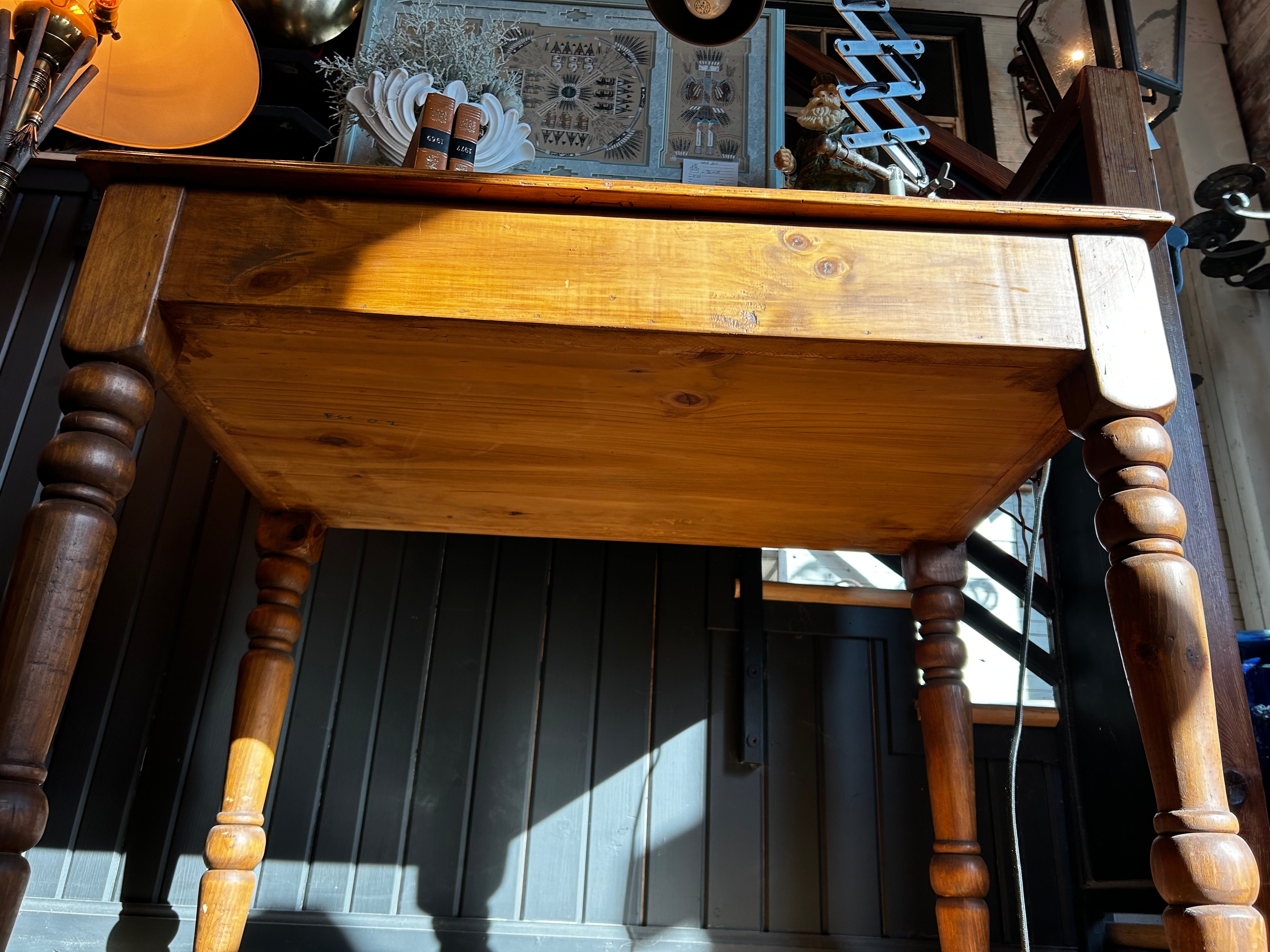 Secretary Desk, Rustic, Solid Wood