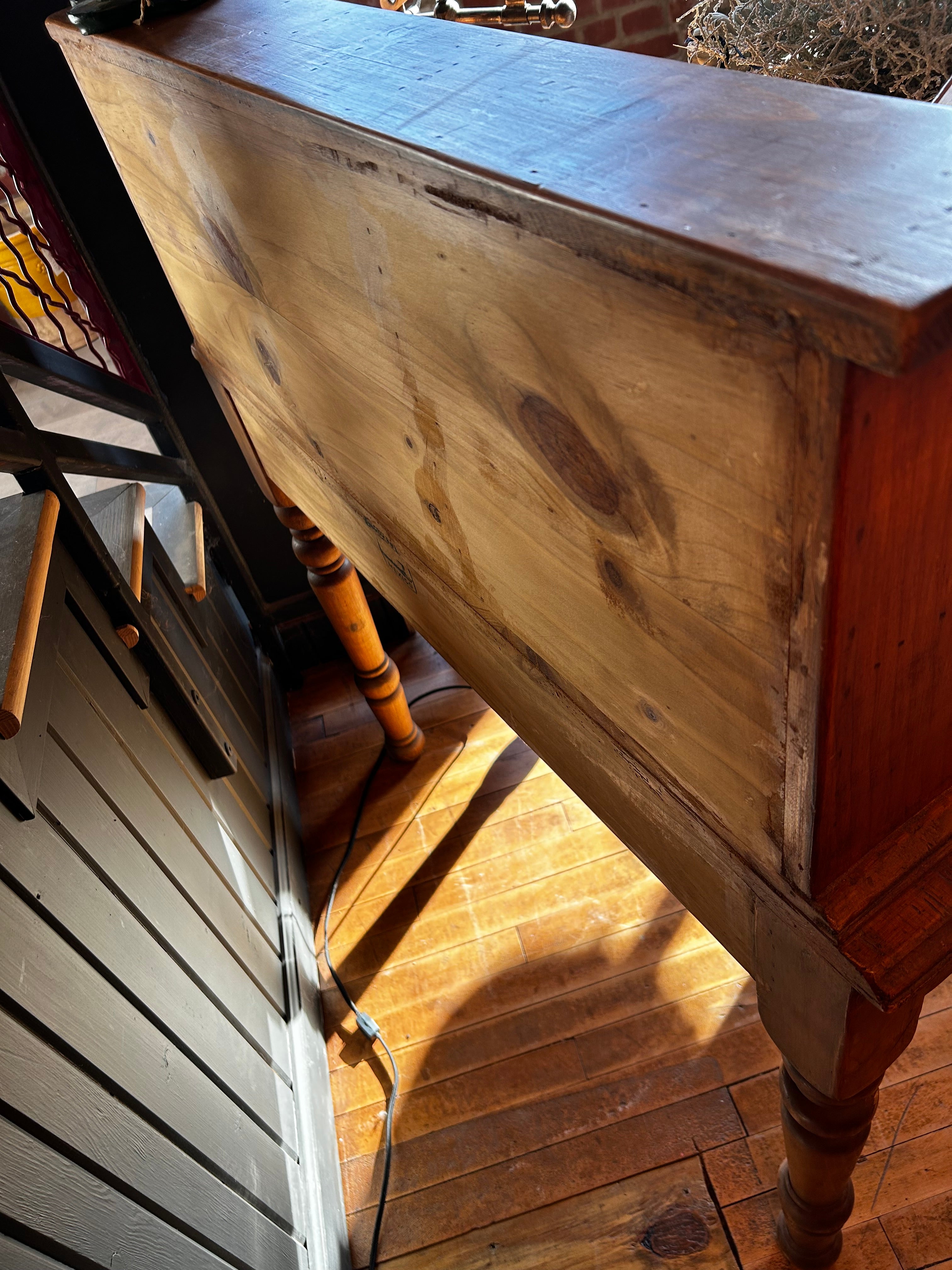 Secretary Desk, Rustic, Solid Wood