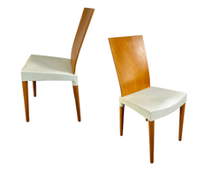 Kartell, "Miss Trip" by Starcek Chair, Wood, Composite, Italian, Pair