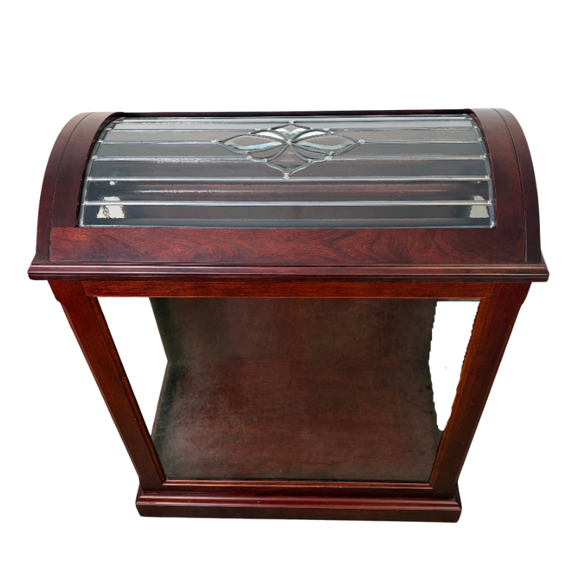 JMX International Leaded Glass Curio Cabinet, Quilt Cabinet, Sku: 033274