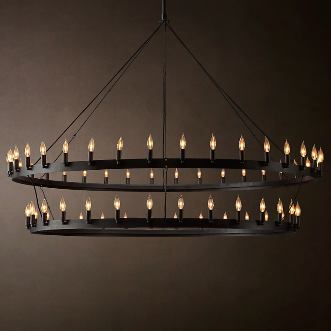 Restoration Hardware Camino Vintage Iron Candelabra 2 Tier Chandelier, Sku: 033615