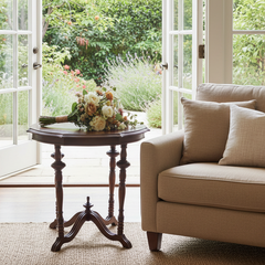 Early 20th Century Parlor Table, Burled Walnut, Sku: 033420