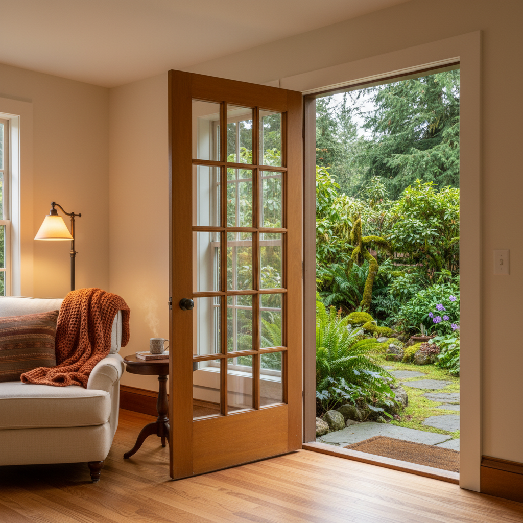 Vintage Solid Pine door with 15 Glass Panels, Sku 033402