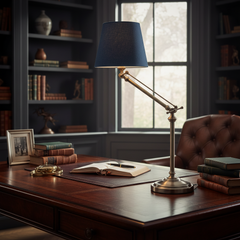 Pewter Finish Articulated Arm Desk Lamp, Sku 033427