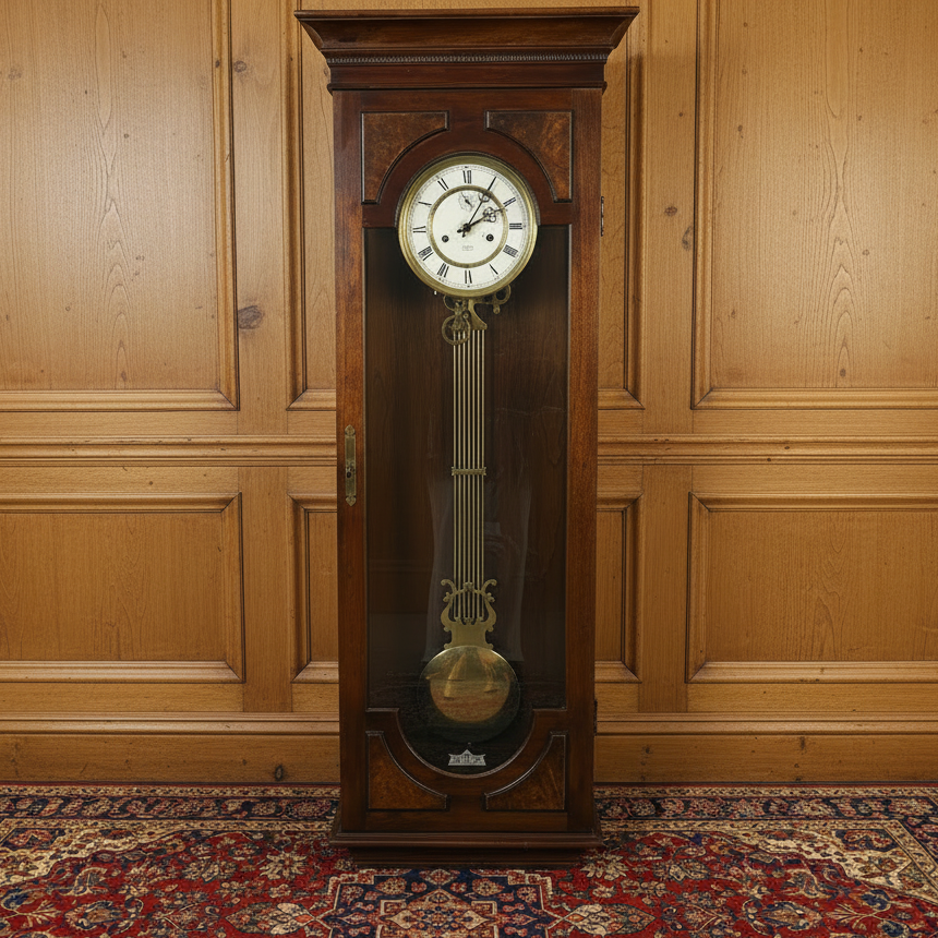 Ethan Allen Regulator Wall Clock Weight Driven with Key, Sku: 033422