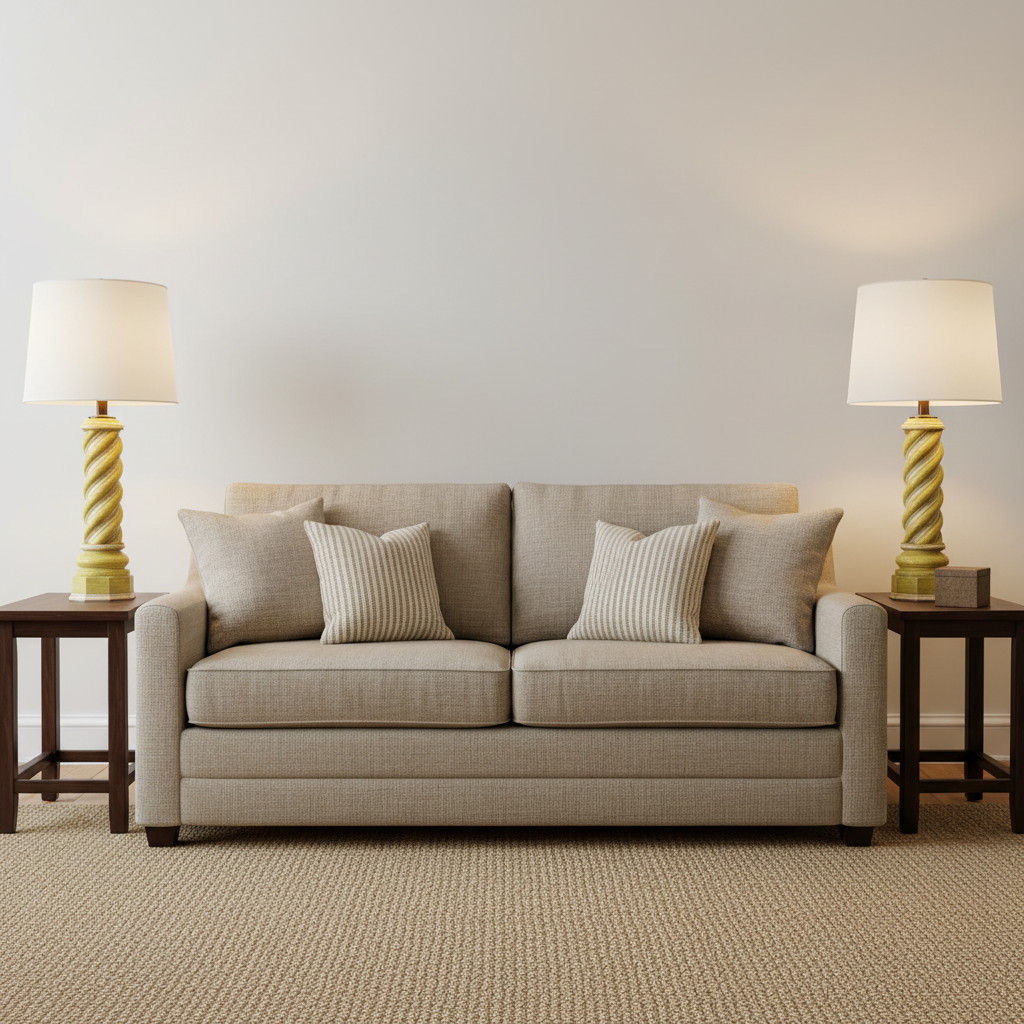 Knob Creek Design Barley Twist Carved Wood Painted Table Lamps in Marigold Yellow, Sku 033660