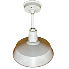 Barn Pendant Light, Metal, White, sku: 032149