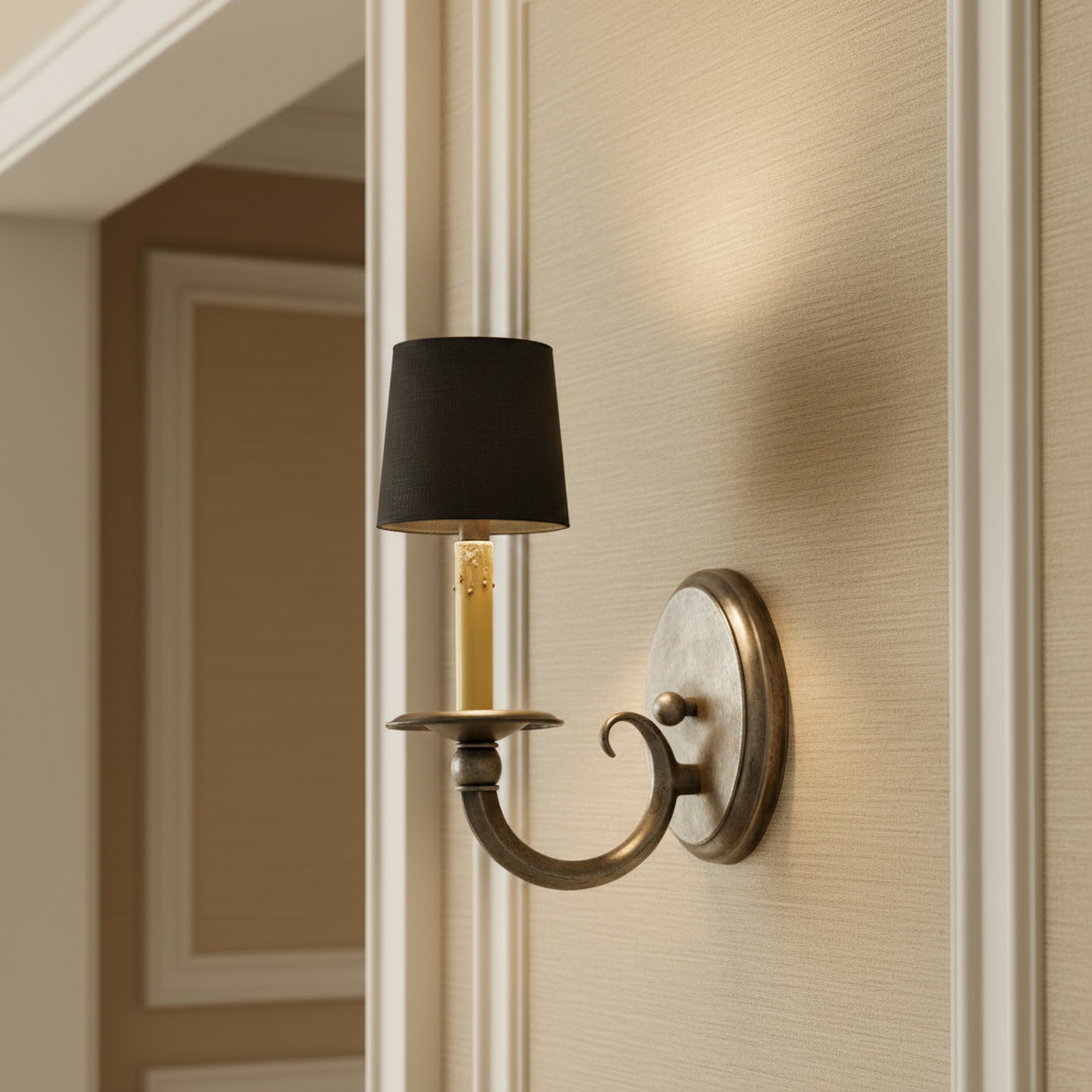 East Bay Sculpture and Lighting Company, Single Arm Wall Sconce with Oval Backplate, Silver Tone, Sku: 033344