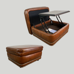 Hancock & Moore Austin Storage Ottoman with Pop-Up Tray Table, sku: 29355