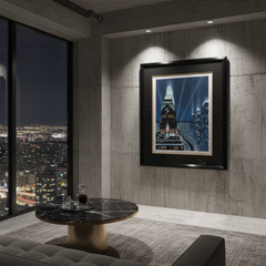 Original Framed Serigraph by Robert Hoppe, "Rooftop", Sku 033753