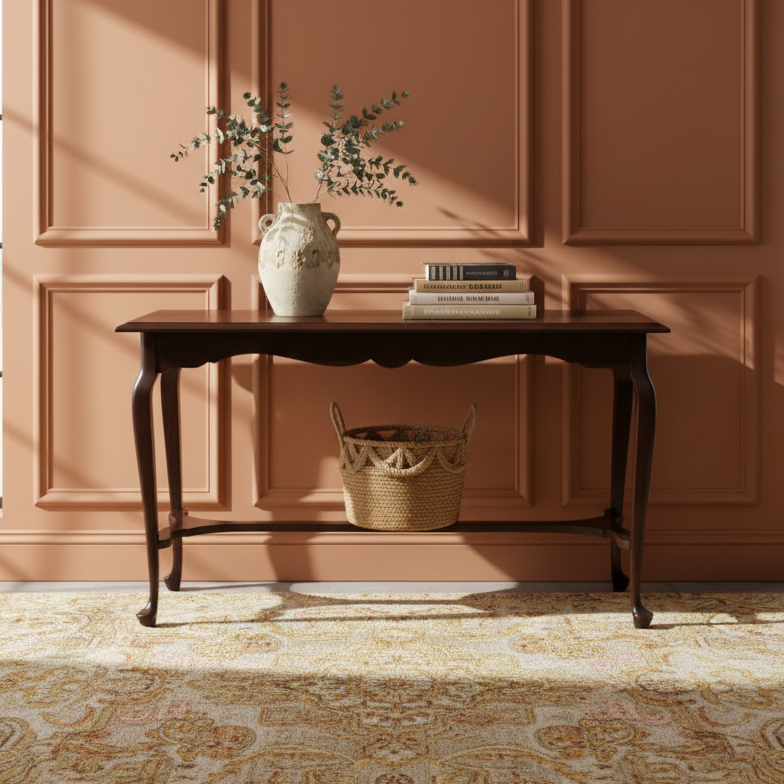 St. John's Tables of Michigan, Vintage Solid Mahogany Console Table, Sku 033773
