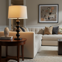 Metal Bubble Base Table Lamp w/ Drum Shade, Sku 033837