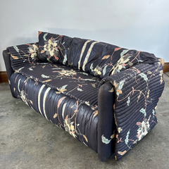 Dunbar Loveseat Sofa Couch Vintage Floral Print 1960s Polished Cotton, sku: 32029