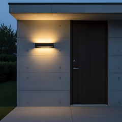 Modern Forms Black Metal Wall Sconce Sleek Shape and Design, Sku 033885