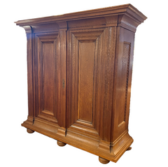 Antique European Solid Oak Wardrobe, Sku: 033565