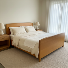 Heywood Wakefield Bed Frame in Wheat Finish