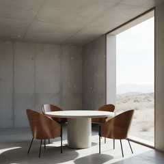 Aleph Mahogany & Leather 80's Bucket Chairs by Philippe Stark, Sku 033927
