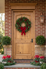 Entry Door, Solid Pine, Wire Brushed, bronze Hardware, sku: 4875