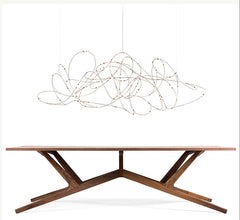 Moooie Bronze Wire "Flock of Lights" Chandelier, Sku 033934